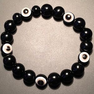Onyx x Evil Eye Bracelet